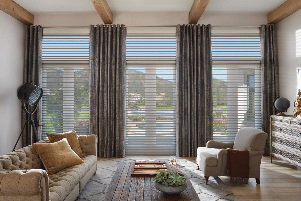 Grommet panels and sheer shades